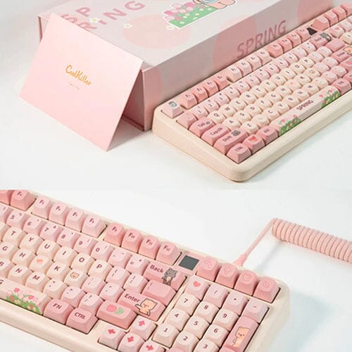 CoolKiller CK Spring Series Brand New Compact Three-Mode Gasket Mounted Mechanical Keyboards