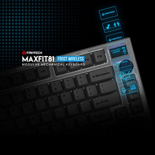 FANTECH MAXFIT81 Wireless Three-Mode 75% Mechanical Keyboard With Unique OLED Display