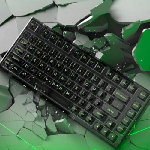 FL·ESPORTS Q75 3モード ガスケットマウント ブラック 透明メカニカルキーボード