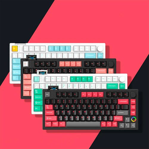 HelloGanss XS 75T Compact Three-Mode Keyboard With LCD Display & Customizable Five-Way Joystick