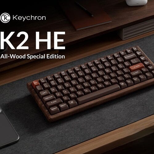 Keychron Launches K2 HE All-Wood Special Edition With Magnetic Switches and Walnut Body