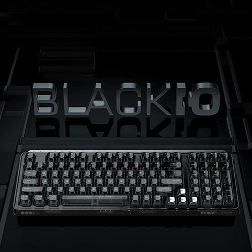 MIIIW BlackIO Z980X: Transparent Black Wireless Three-Mode Hot-Swappable Mechanical Keyboard