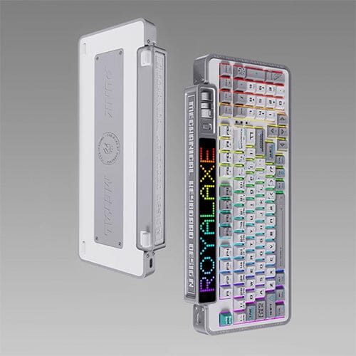 RoyalAxe XL98 Premium 96% Three-Mode Mechanical Keyboard with Dot-Matrix Display Screen