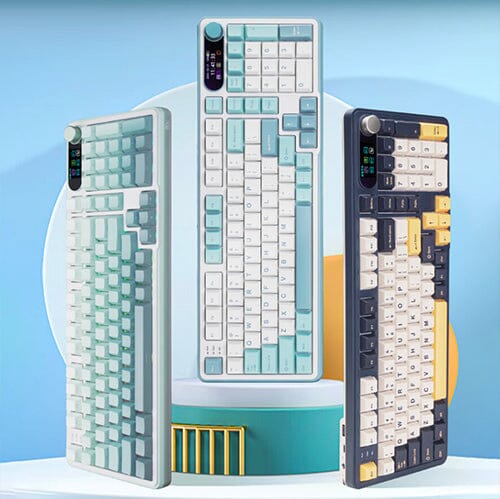 RoyalKludge RKS98 Three-Mode RGB Mechanical Keyboard With Multi-Function Knob & TFT Display Screen