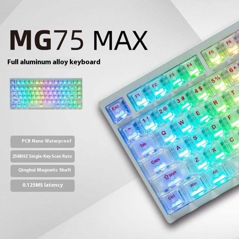最終値下　IROK MG75 MAX シルバー IROK MG75Pro / MG75MAX Magnetic Switch Hall Effect Keyboard