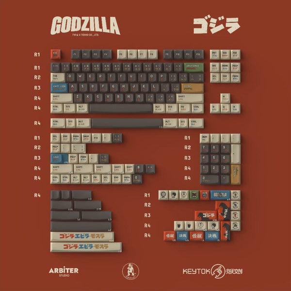 Black Classic Godzilla Low-Profileキーキャップ Black Classic Godzilla(Low-Profile) – KeyTok