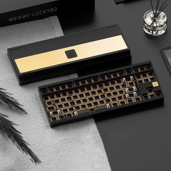 Weikav Lucky80 メカニカルキーボード ベース WEIKAV Lucky80 Gasket QMK Three Mode Aluminum Alloy Kit – mechkeysshop