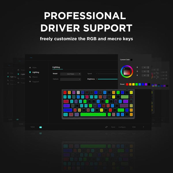 YUNZII YZ84 ミント ワイヤレス ホットスワップ対応メカニカル