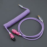 YUNZII Blue Purple/Oliva Custom Coiled Aviator USB Cable