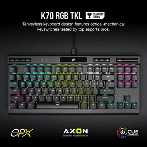 Corsair K70 TKL OPX: Ultra-Fast Optical Mechanical Keyboard