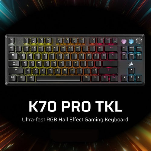 Corsair Launches K70 PRO TKL Gaming Keyboard, Equipped with MGX Hyperdrive Magnetic Switches and Advanced Rapid Trigger Technology