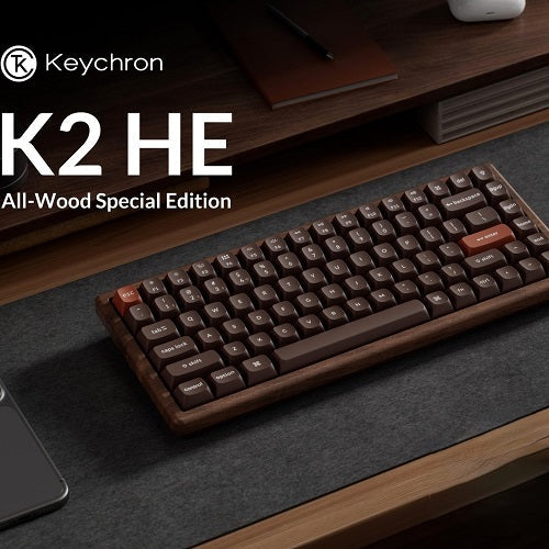 Keychron Launches K2 HE All-Wood Special Edition With Magnetic Switches and Walnut Body
