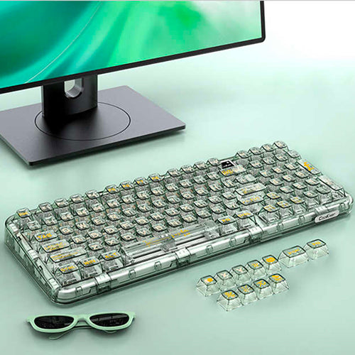 Coolkiller CK98 Completely Transparent Three-Mode Hot-Swappable Mechanical Keyboard