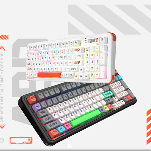 RoyalAxe A98 Three-Mode Mechanical Keyboard With TTC Violet Sunset Switches