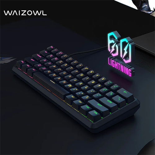 WAIZOWL Lightning 60 Compact 60% Keyboard With New-Gen Magnetic Switches