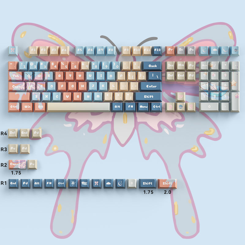 NOPPOO Butterfly Cherry Profile Keycaps Set