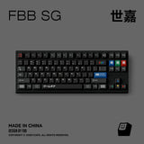 FBB SG Cherry Profile PBT 1.7MM Black Keycaps Set