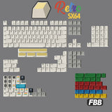 FBB Retro SX64 PBT Cherry Profile Keycaps Set