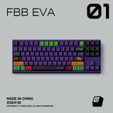 FBB EVA01 Cherry Profile PBT 1.7mm Purple Keycaps Set