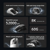 IPI HAZEX Wireless Gaming Mouse Dual 8K for Big Hands