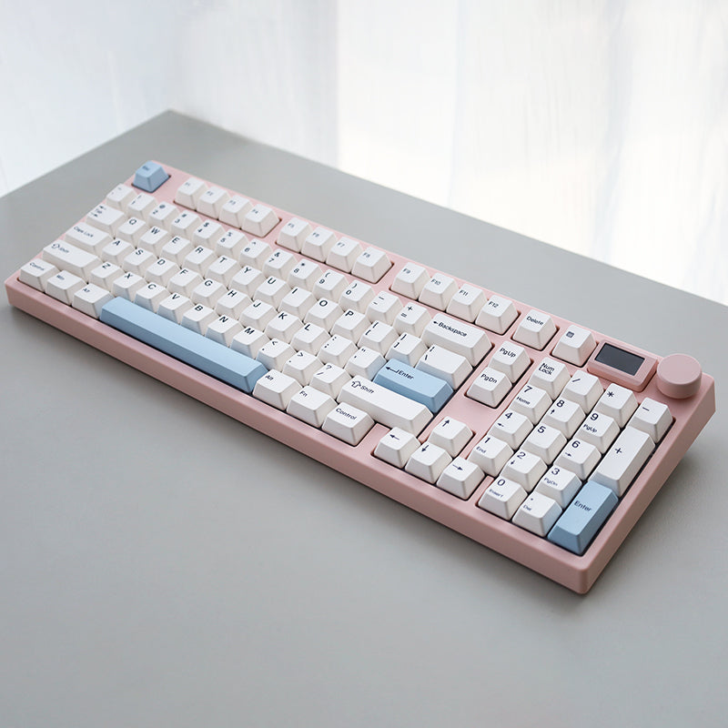 Keydous NJ98 Pink Mechanical Keyboard