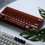 FBB Fossil Cherry Profile PC Amber Keycaps Set