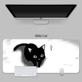 YUNZII KEYNOVO Black Cat Desk Mat / Mouse Pad