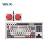 8Bitdo Retro Knob 87keys Mechanical Keyboard mechkeysshop Grey-N BOX V2 White 