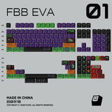 FBB EVA01 Cherry Profile PBT 1.7mm Purple Keycaps Set