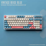 WINMIX Vintage Beige Blue Cherry Profile Keycap Set