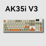 AJAZZ AK35i V3 Wireless 104Keys Screen Mechanical Keyboard mechkeysshop Orange Avocado Switch 