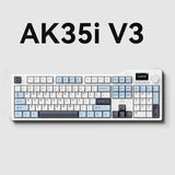 AJAZZ AK35i V3 Wireless 104Keys Screen Mechanical Keyboard mechkeysshop White Blue Avocado Switch 