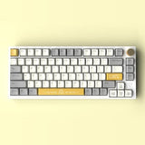 AJAZZ AK816 Three Mode Gasket Mechanical Keyboard mechkeysshop AK816-White Gateron G Pro Yellow 