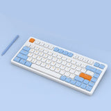 AJAZZ AK832 Pro Low Profile Mechanical Keyboard mechkeysshop Blue White-White light Brown Switch 