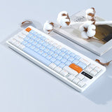 AJAZZ AKL680 Low Profile Mechanical Keyboard mechkeysshop White Blue Brown Switch None