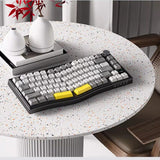 AJAZZ AKS075 Ergonomic VIA with Screen Mechanical Keyboard mechkeysshop AKS075-Black Gift Linear Switch 