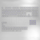 AKKO Transparent ASA 155 Keycaps mechkeysshop full clear-purple word 