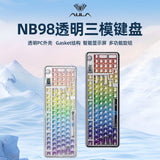 AULA F-NB98 High-Transparency Mechanical Keyboard Gasket Tri-Mode mechkeysshop 