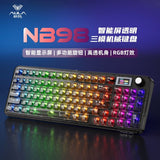 AULA F-NB98 High-Transparency Mechanical Keyboard Gasket Tri-Mode mechkeysshop Black Snow Smoke Linear Switch 