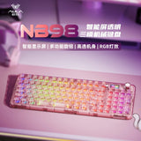 AULA F-NB98 High-Transparency Mechanical Keyboard Gasket Tri-Mode mechkeysshop Pink Snow Smoke Linear Switch 