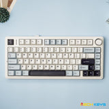 AULA F75 Gasket Three Mode Mechanical Keyboard mechkeysshop F75 Glacier Blue TTC New Moon 