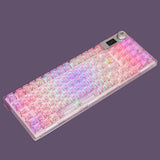 AULA F98 PRO Gasket Mechanical Keyboard mechkeysshop F98 PRO Pink Ice Crystal 