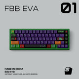FBB EVA01 Cherry Profile PBT 1.7mm Purple Keycaps Set