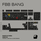 FBB BANG Cherry Profile PBT 1.7MM Black Keycaps Set