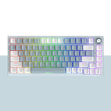 BASIC AK82 Gasket Three Mode Mechanical Keyboard mechkeysshop AK82-WhiteBlue Blue Switch 