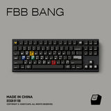 FBB BANG Cherry Profile PBT 1.7MM Black Keycaps Set