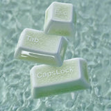 Cerakey Green Crazed V2 Cherry Profile Full Set Keycaps mechkeysshop 