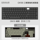 Coolkiller CK100 Low Profile Mechanical Keyboard Wireless mechkeysshop Blueberry Low-profile Switch‌ Black Anodized Absinthe Keycap Yes