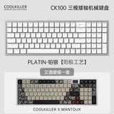 Coolkiller CK100 Low Profile Mechanical Keyboard Wireless mechkeysshop Blueberry Low-profile Switch‌ Silver-Anodized-Absinthe Keycap‌ Yes