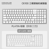 Coolkiller CK100 Low Profile Mechanical Keyboard Wireless mechkeysshop Blueberry Low-profile Switch‌ Silver Anodized op caps Keycap Yes